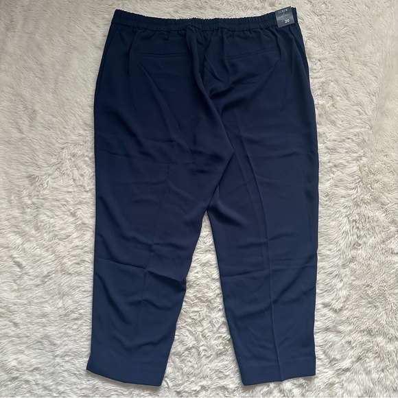 J. Crew Factory Trousers Jamie Pant Pull On Elastic Waist Navy Blue 20 NWT New - Picture 5 of 12